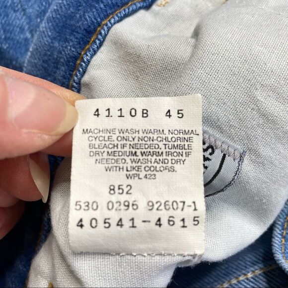 Vintage 90s Orange Tab Levi’s Action Blue Jeans Sz 38/31 - Picture 14 of 16